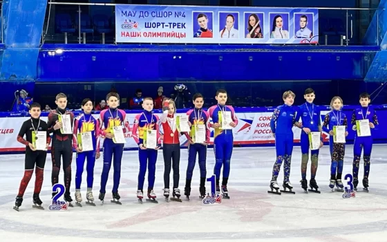 Гусевские спортсмены взяли призовые места на соревнования по шорт-треку в Рыбинске
